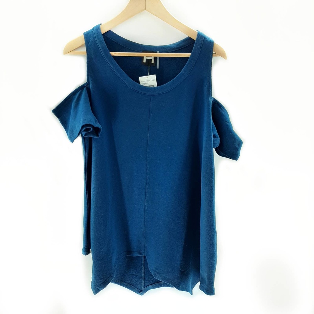 H by Bordeaux Cold Shoulder Swing Blouse Size S - Picture 3 of 7